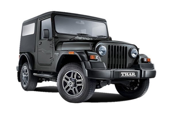 Adventure-ready Mahindra Thar Old Model with a closed roof! Book your self-drive car rental in Candolim or Calangute today!